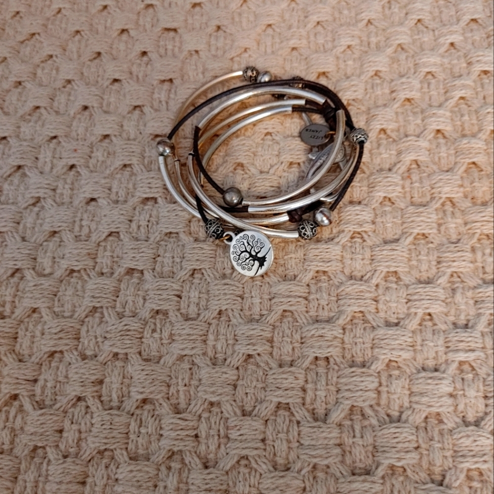 Lizzy James Wrap Bracelet with Brown Cord
